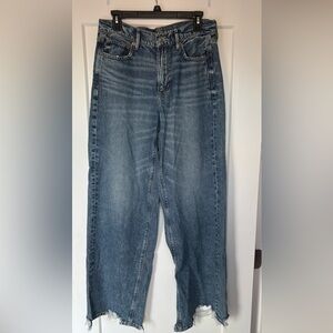 American eagle super high rise baggy wide leg jeans